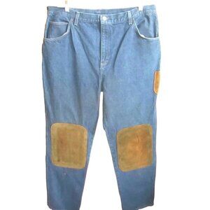 42x34 Vintage 1990's Mens Jeans JAQUE DUBOIS Denim Carpenter LEATHER WELDING USA